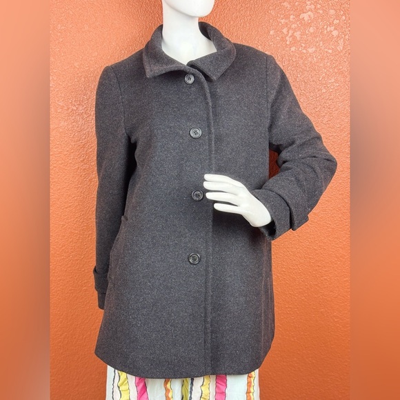 Lauren Ralph Lauren Vintage Jacket Black Button Up Wool Blend Coat Size Medium - Picture 5 of 17